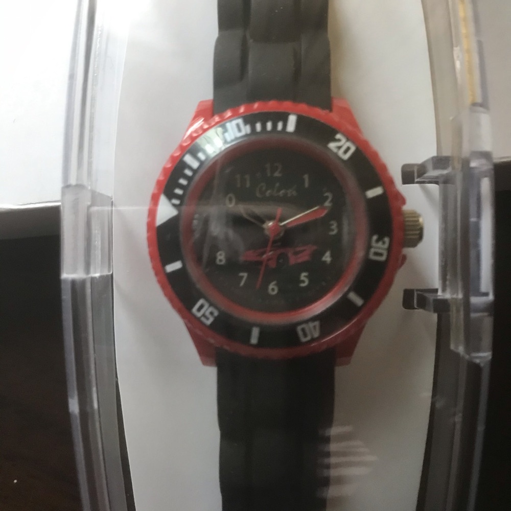 NWT Colors - Kids black/red car watch